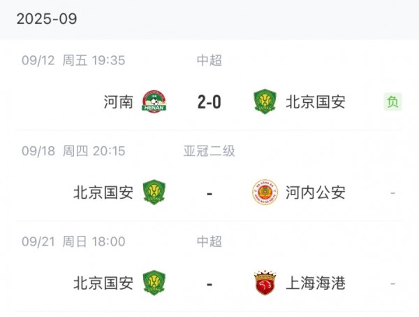 3天后踢海港！国安交替10东谈主，仅张稀哲陆续首发，20岁门将迎首秀